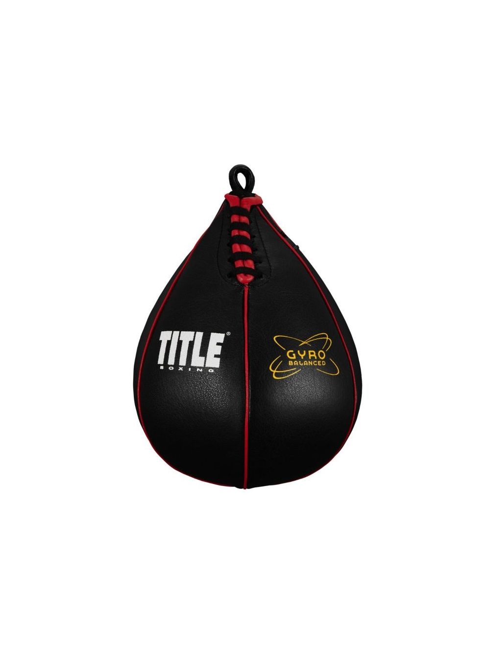 Title Boxing Gyro Balanced Leather Punch Training Speed Bag Black 