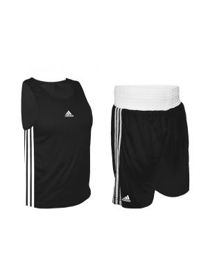 Adidas Base Punch Shorts & Vest Set - Black