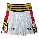 Custom Made 2 Colour Boxing Shorts With MultiColour Waistband